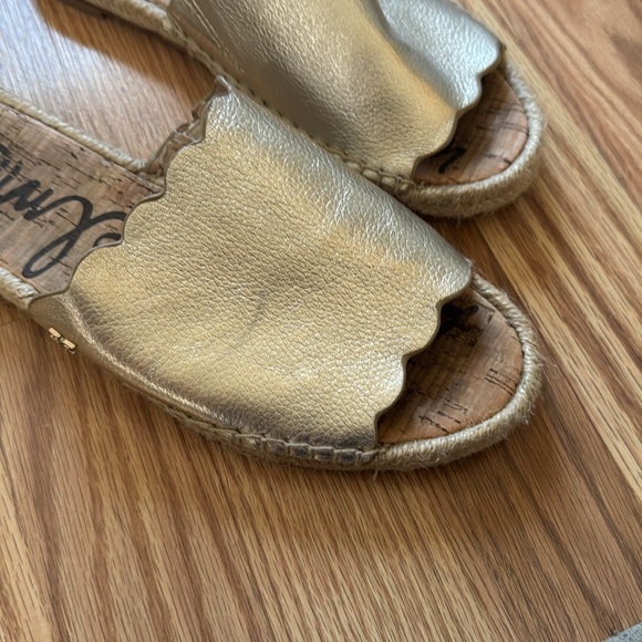 Sam Edelman Gold Slide Sandals - Picture 2 of 4